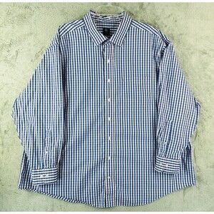 GS Easy Stretch Classic Fit Dress Shirt Men's 19 Long Sleeve Button Up Check